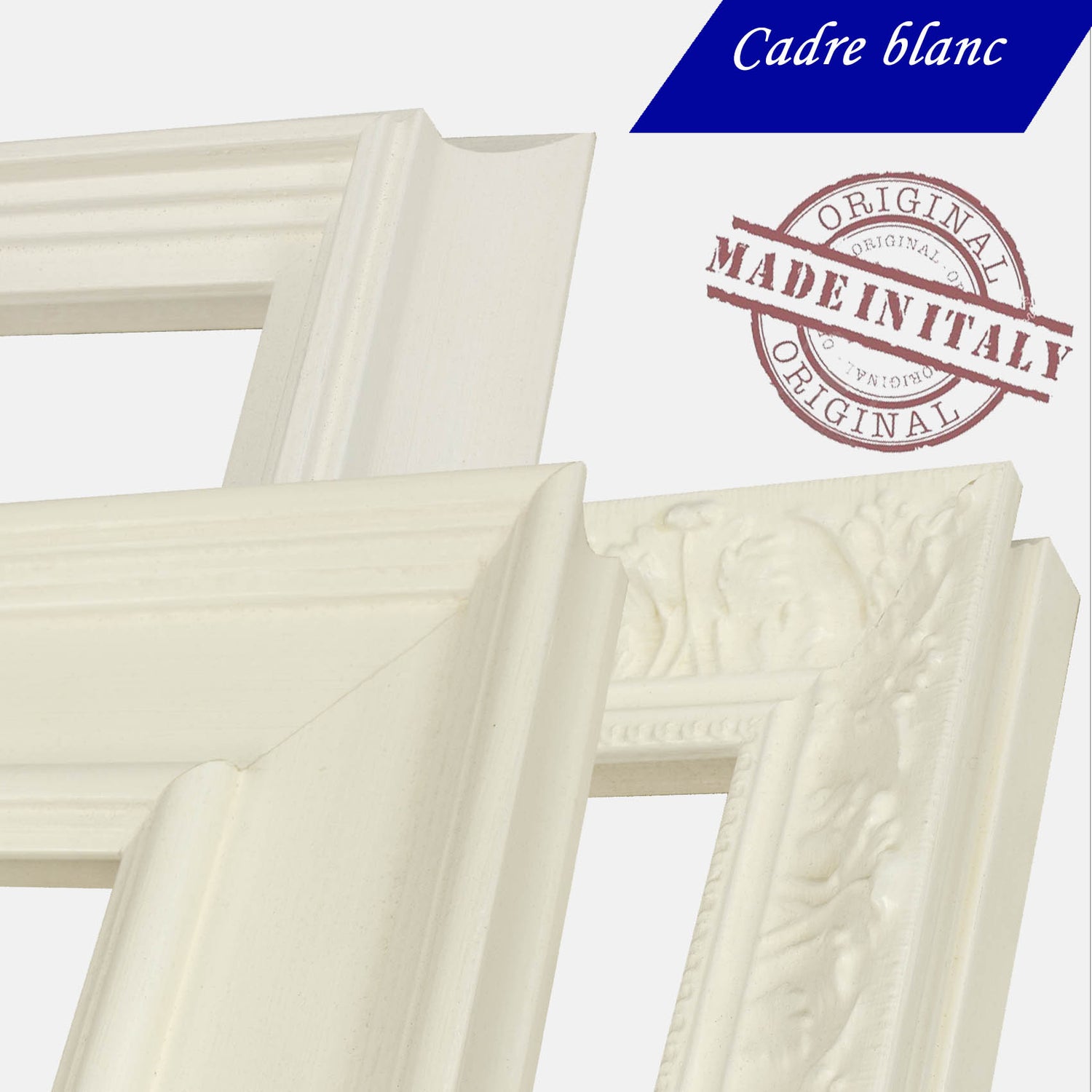 Cadre blanc sur mesure