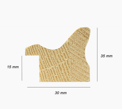 145.011 cadre en bois à la feuille d'argent mesure de profil 35x30 mm Lombarda cornici S.n.c.