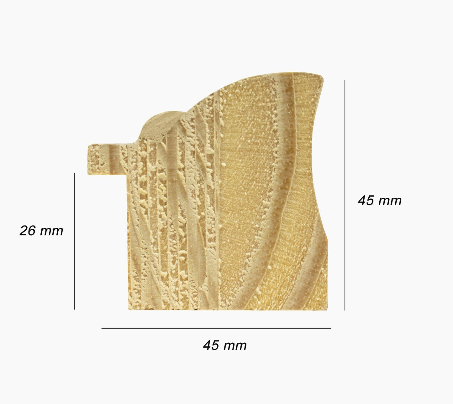 228.915 cadre en bois à fond ocre blanc mesure de profil 45x45 mm Lombarda cornici S.n.c.