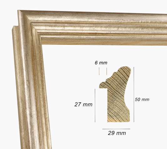 Cadre en bois à la feuille d'argent art.240.011