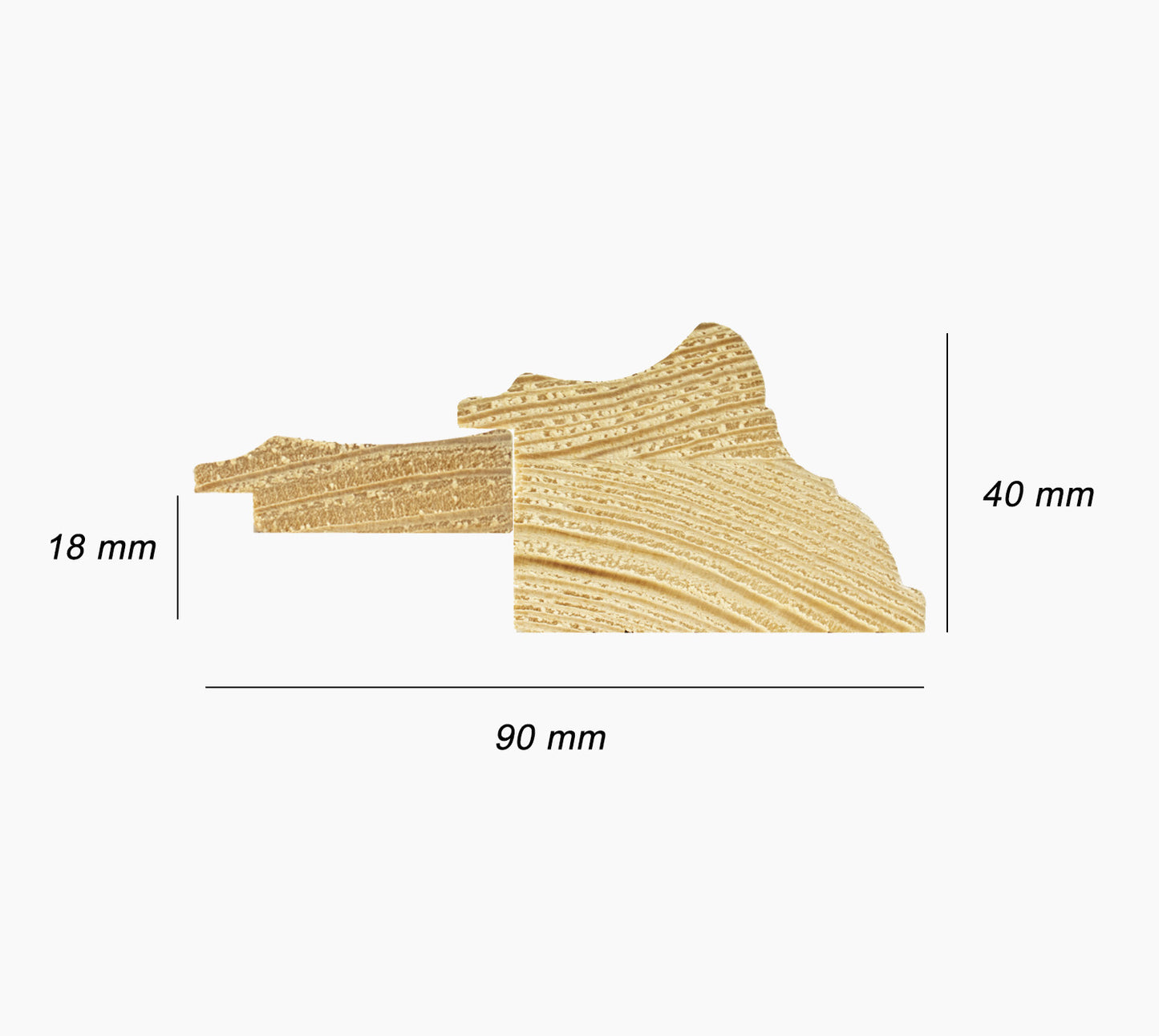 CP3.310.010 Holzrahmen mit 3,5 Goldfaden