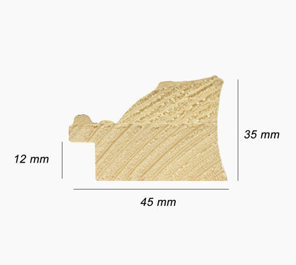 325.920 cadre en bois à fond sombre blanc mesure de profil 45x30 mm Lombarda cornici S.n.c.