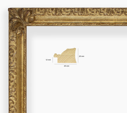 COR.325.010 baroque frame with gold leaf