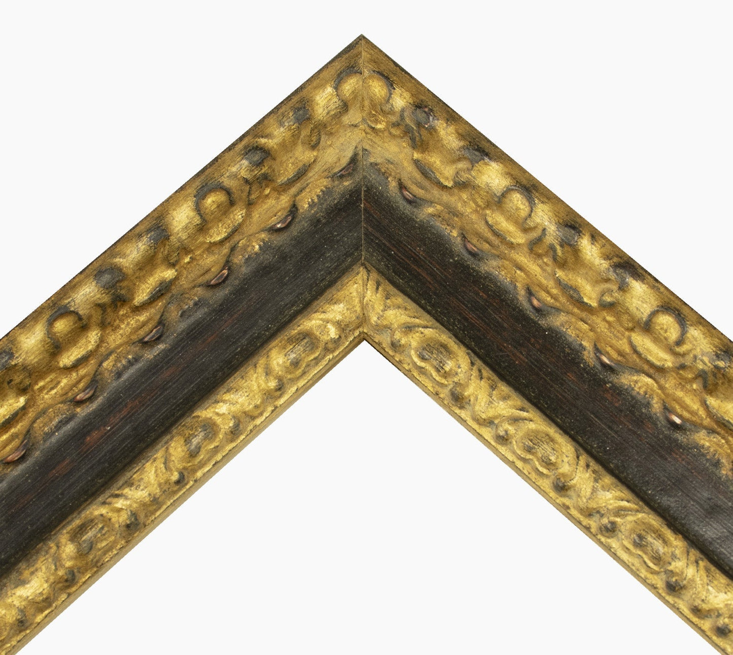 343.601 cadre en bois feuille d'or gorge noire mesure de profil 60x30 mm Lombarda cornici S.n.c.