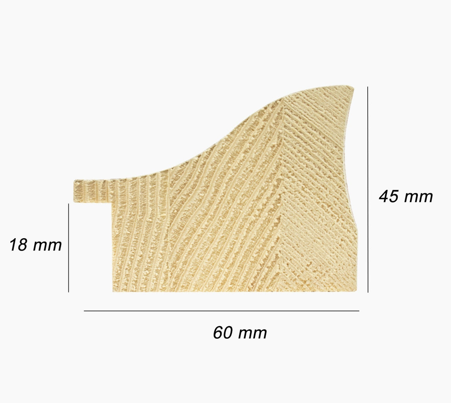 345.430 cadre en bois effet rustique mesure de profil 60x45 mm Lombarda cornici S.n.c.