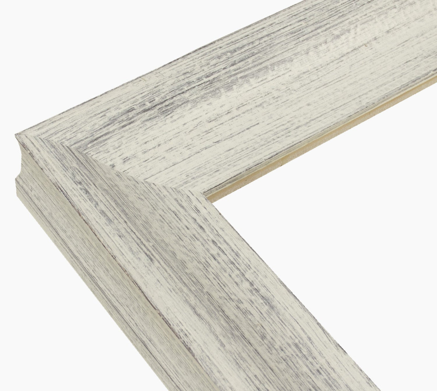 345.920 cadre en bois blanc avec fond marron mesure de profil 60x45 mm Lombarda cornici S.n.c.