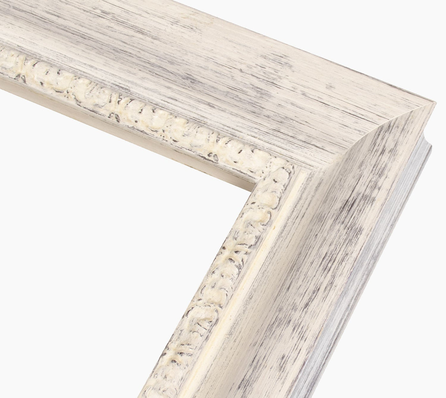 430.920 cadre en bois blanc avec fond marron mesure de profil 65x55 mm Lombarda cornici S.n.c.