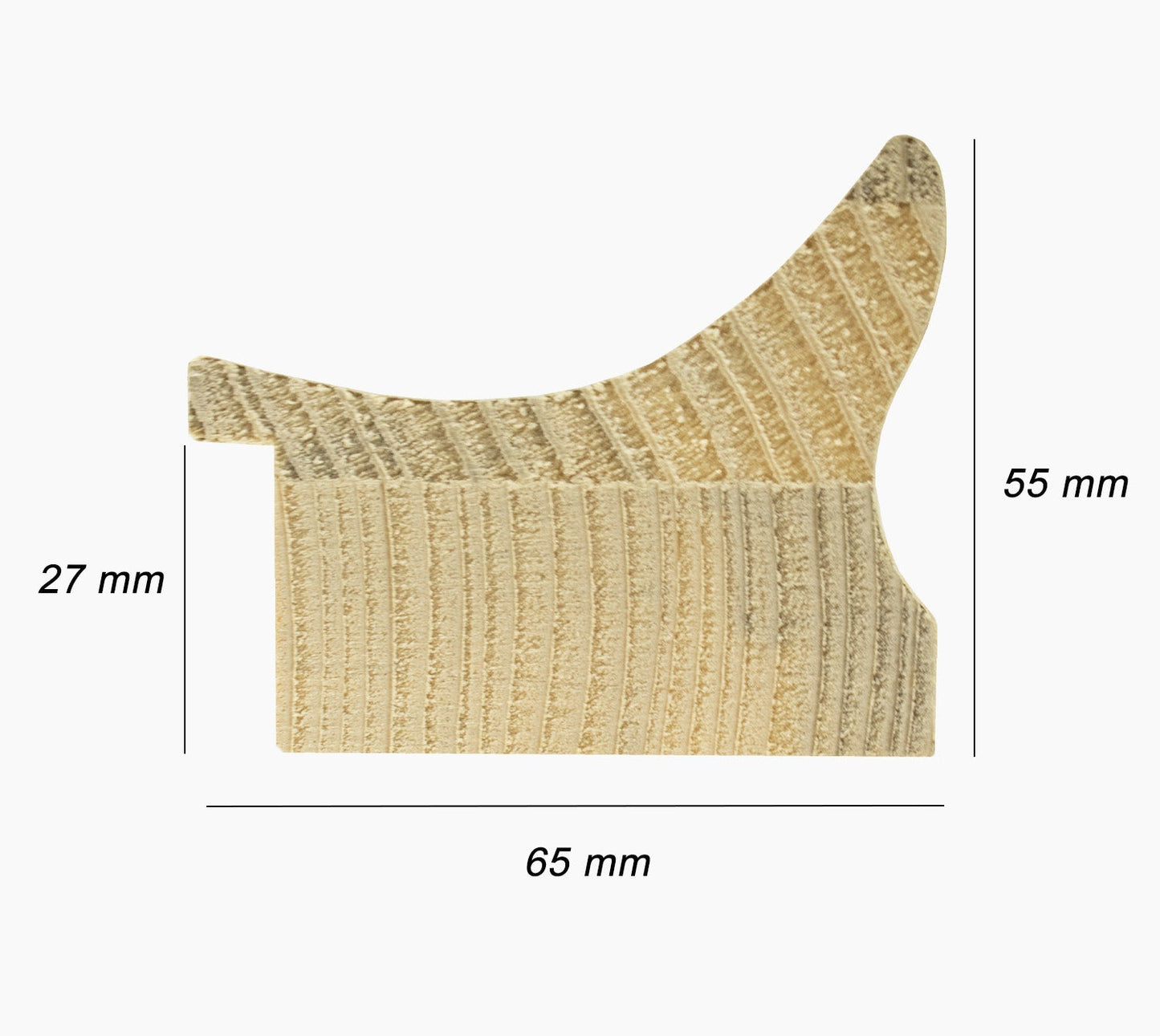 444.899 cadre en bois blanc avec de la cire mesure de profil 65x55 mm Lombarda cornici S.n.c.