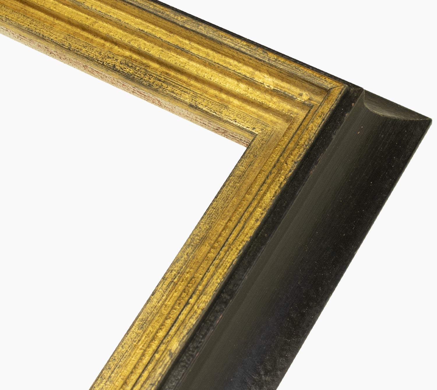 447.601 cadre en bois noire à cire avec fil d'or mesure de profil 65x55 mm Lombarda cornici S.n.c.