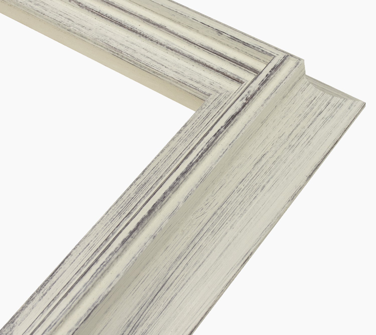 447.920 cadre en bois blanc avec fond marron mesure de profil 65x55 mm Lombarda cornici S.n.c.