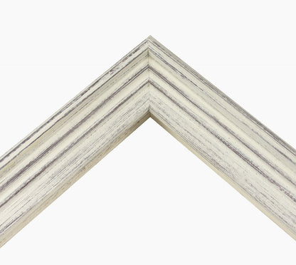 447.920 cadre en bois blanc avec fond marron mesure de profil 65x55 mm Lombarda cornici S.n.c.