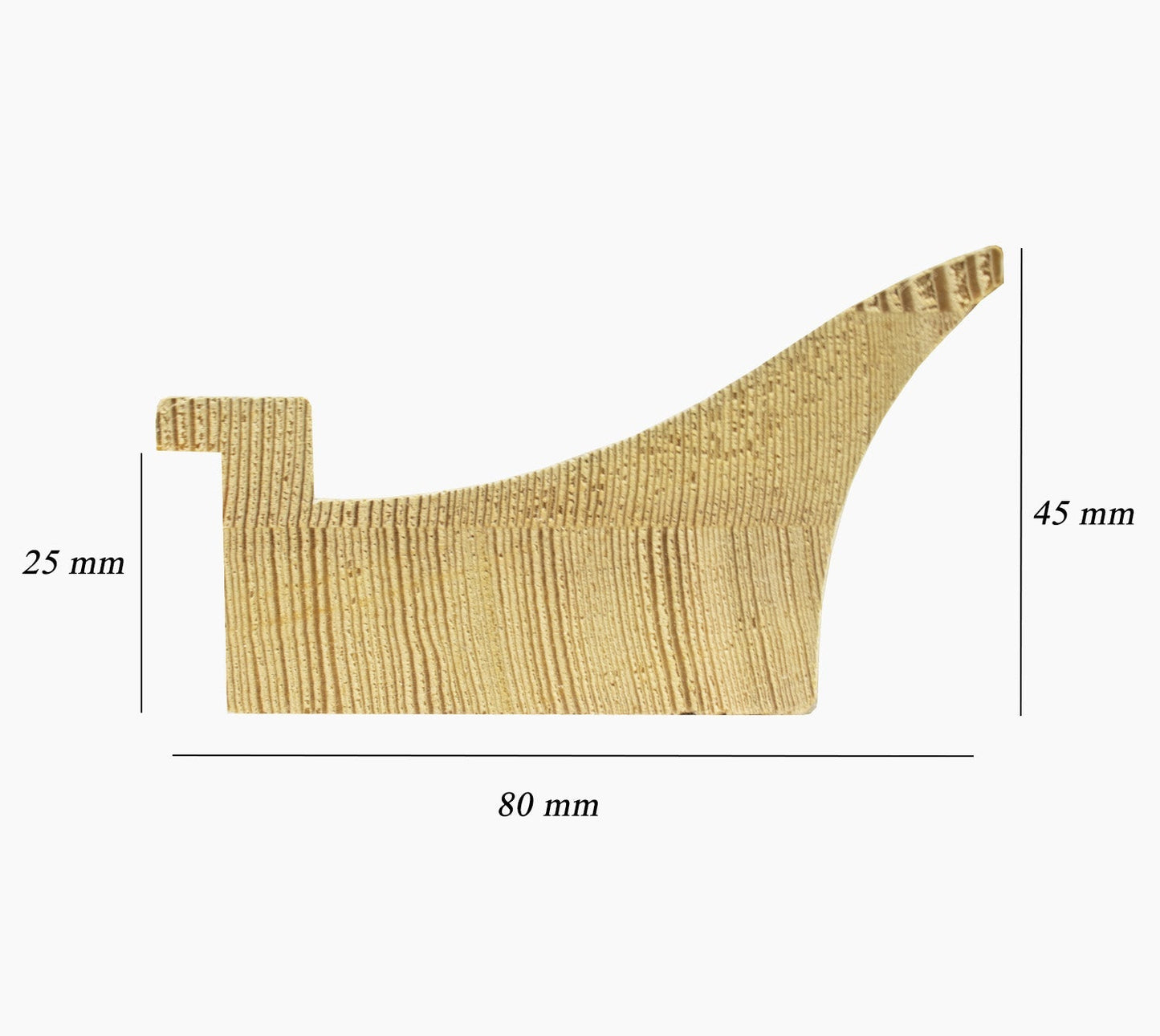 448.899 cadre en bois blanc avec de la cire mesure de profil 80x45 mm Lombarda cornici S.n.c.