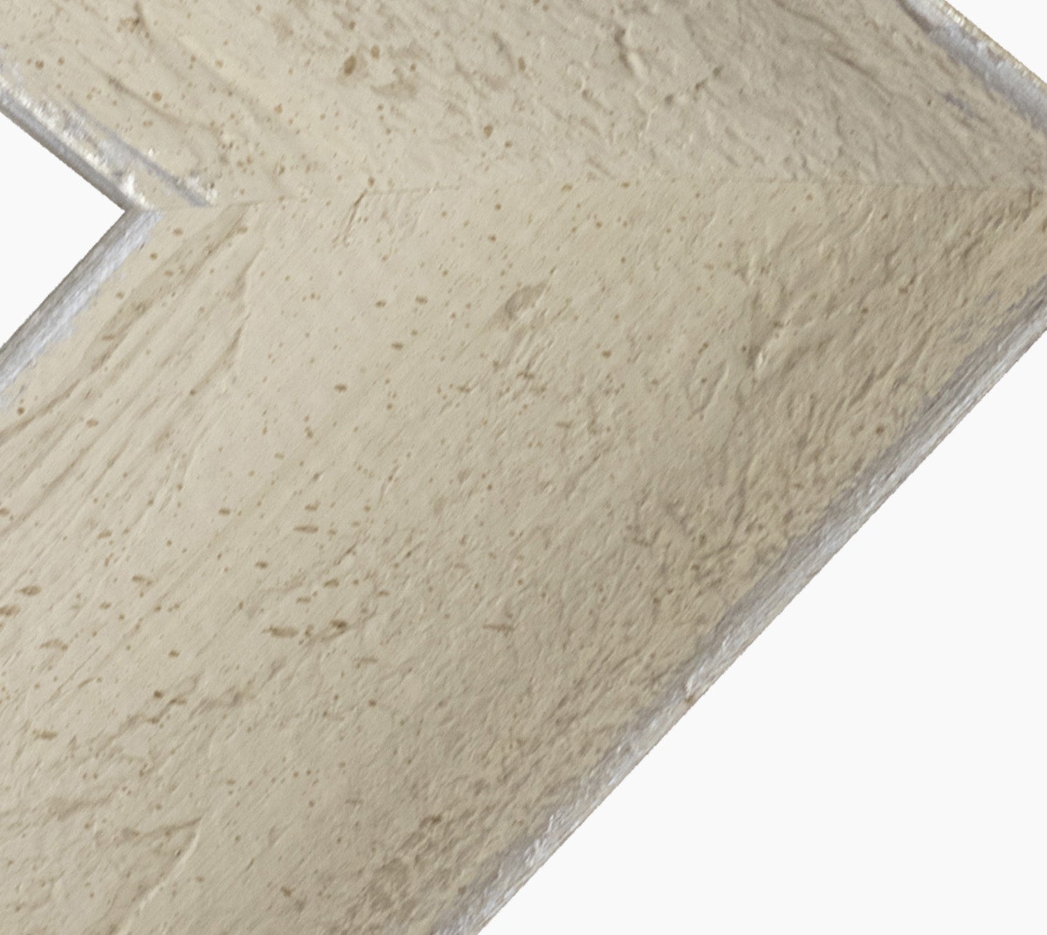 449.450 cadre en bois blanc crème avec argent mesure de profil 100x50 mm Lombarda cornici S.n.c.