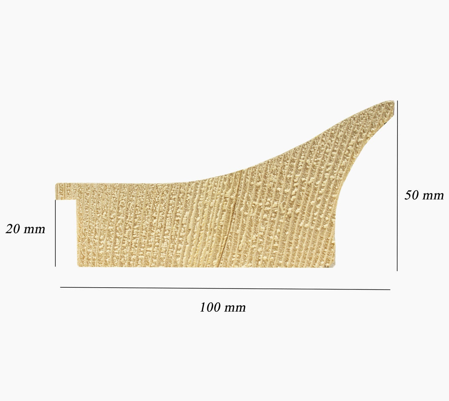 449.452 cadre en bois vert avec argent mesure de profil 100x50 mm Lombarda cornici S.n.c.