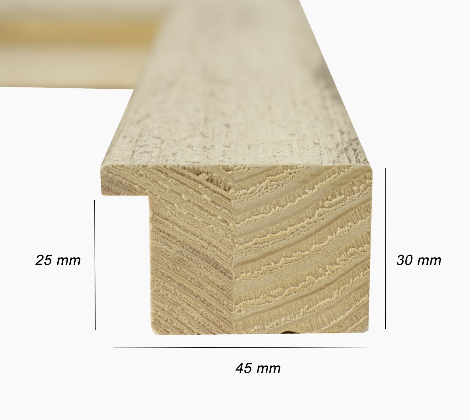 450.2000 crème dégradé noir mesure de profil 45x30 mm Lombarda cornici S.n.c.