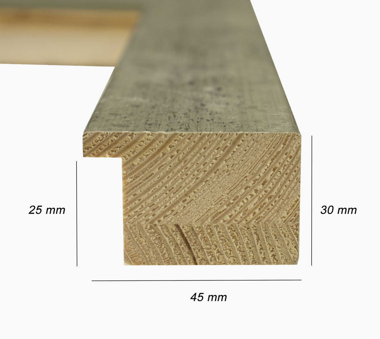 450.2002 vert dégradé noir mesure de profil 45x30 mm Lombarda cornici S.n.c.