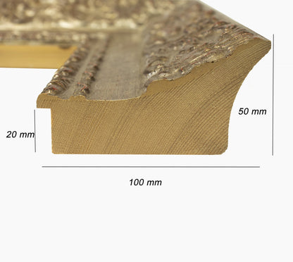 4900.231 cadre en bois à la feuille d'argent antique mesure de profil 100x50 mm Lombarda cornici S.n.c.