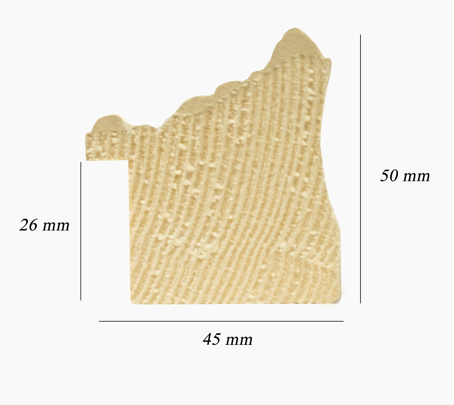 496.920 cadre en bois blanc avec fond marron mesure de profil 45x50 mm Lombarda cornici S.n.c.