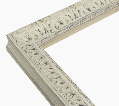 496.920 cadre en bois blanc avec fond marron mesure de profil 45x50 mm Lombarda cornici S.n.c.