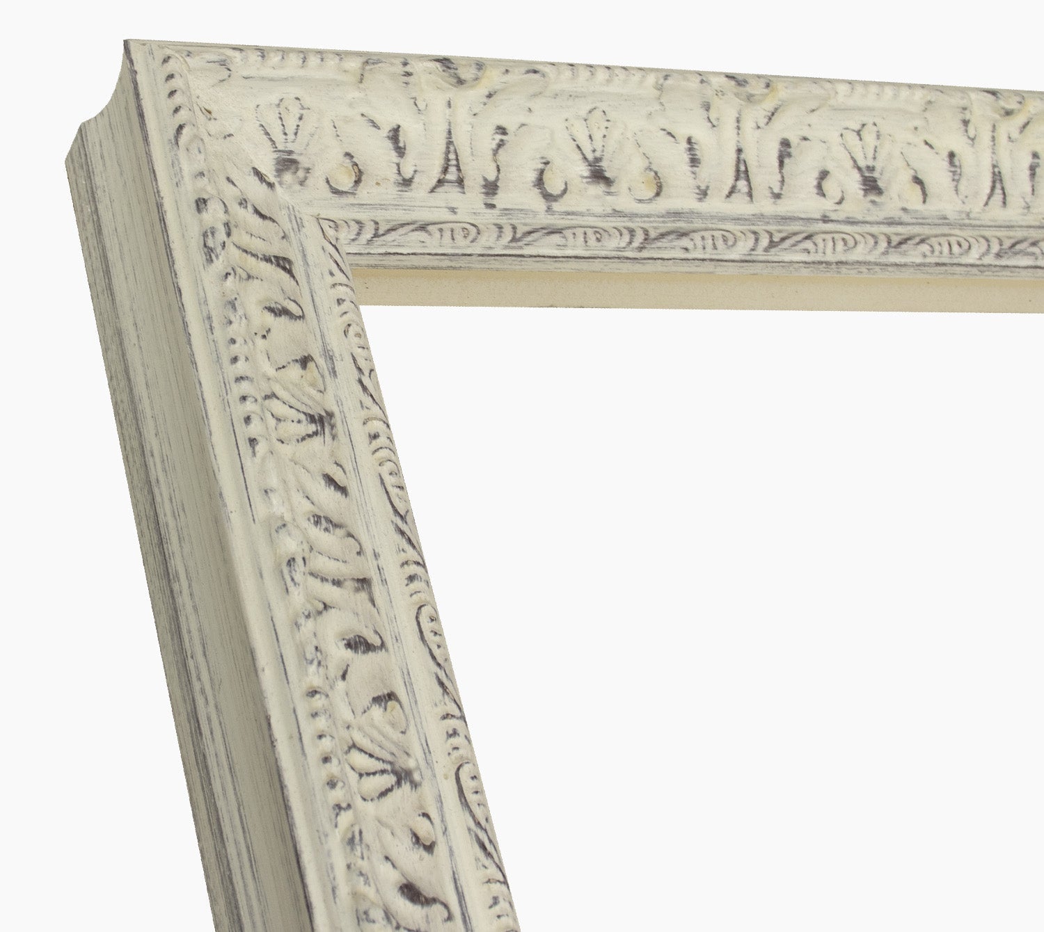 496.920 cadre en bois blanc avec fond marron mesure de profil 45x50 mm Lombarda cornici S.n.c.