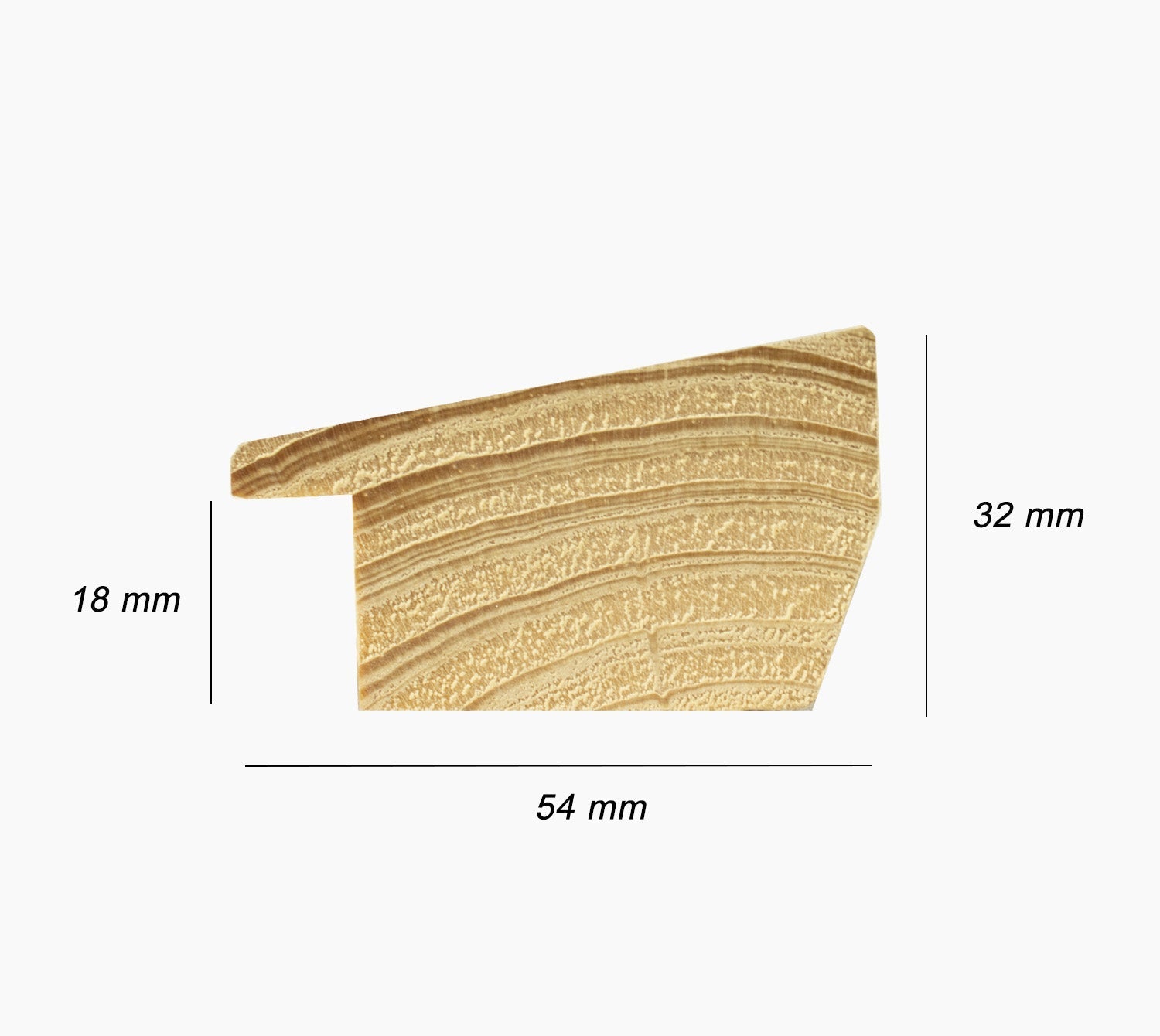 550.920 cadre en bois blanc avec fond marron mesure de profil 54x32 mm Lombarda cornici S.n.c.