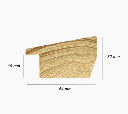 550.920 cadre en bois blanc avec fond marron mesure de profil 54x32 mm Lombarda cornici S.n.c.