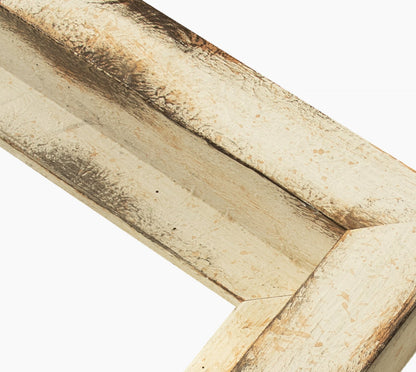 605.5300 cadre en bois Blanc crème effet rouille mesure de profil 60x55 mm Lombarda cornici S.n.c.