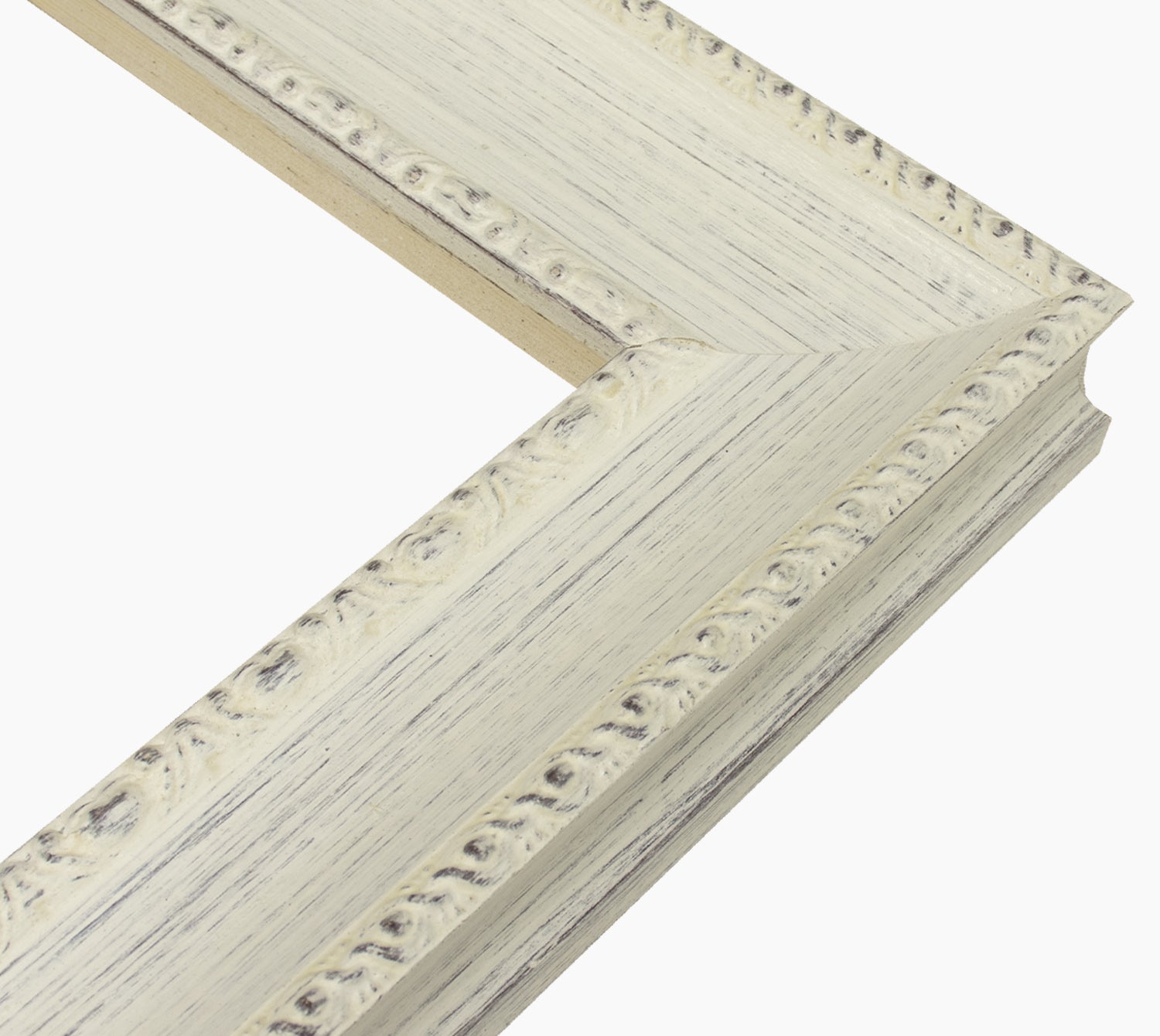 620.920 cadre en bois blanc avec fond marron mesure de profil 65x48 mm Lombarda cornici S.n.c.