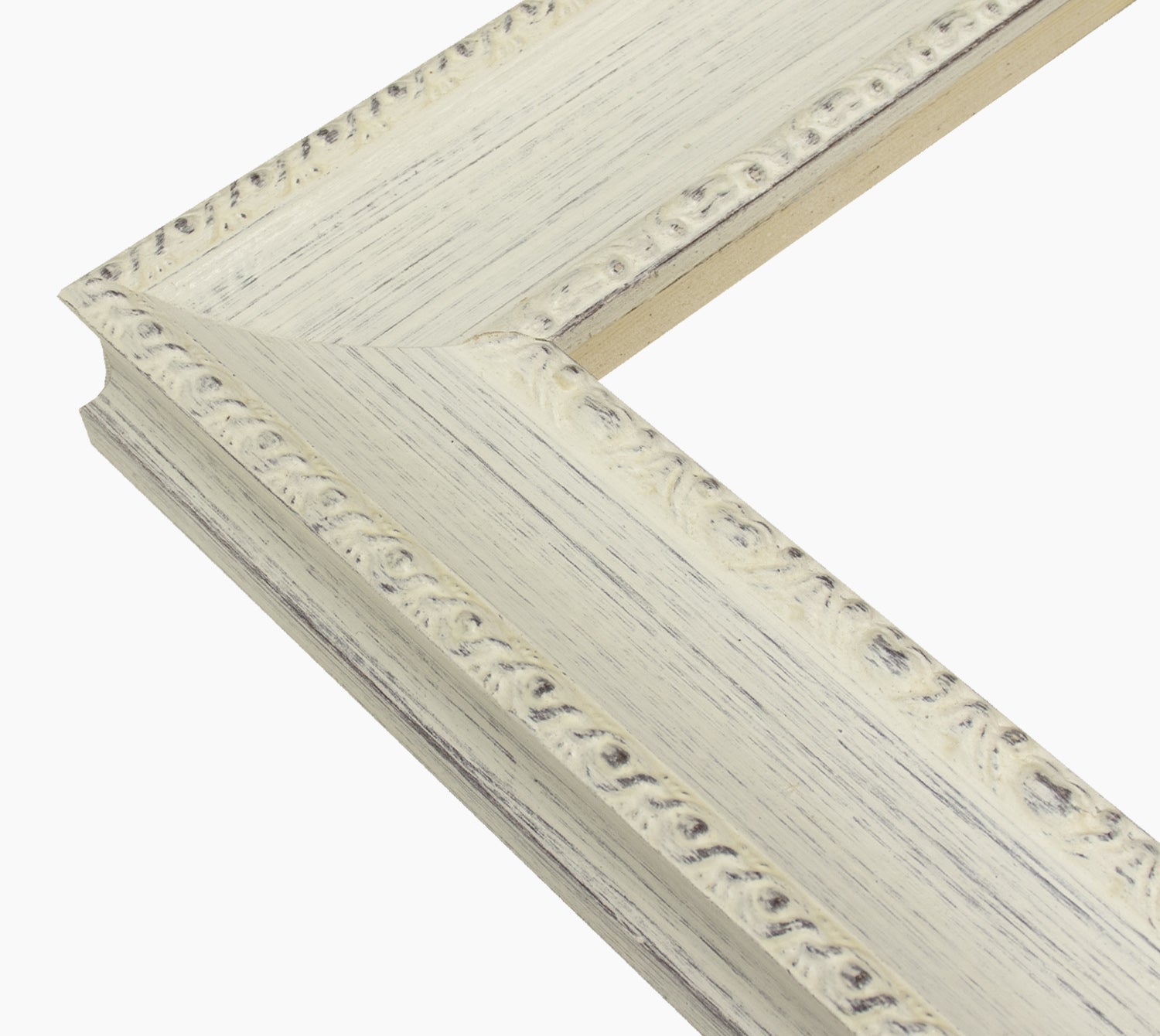 620.920 cadre en bois blanc avec fond marron mesure de profil 65x48 mm Lombarda cornici S.n.c.