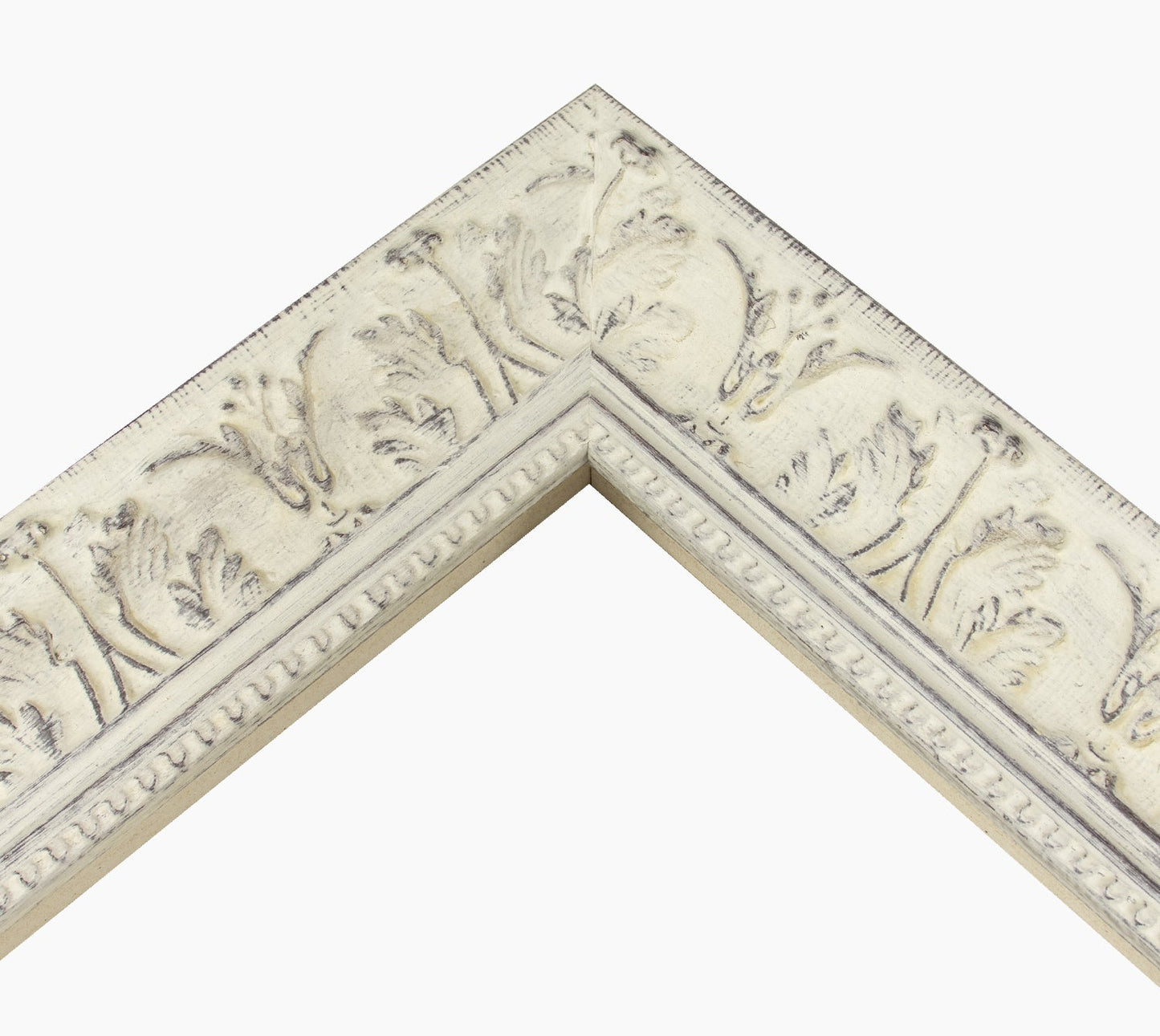 630.920 cadre en bois blanc avec fond marron mesure de profil 60x55 mm Lombarda cornici S.n.c.