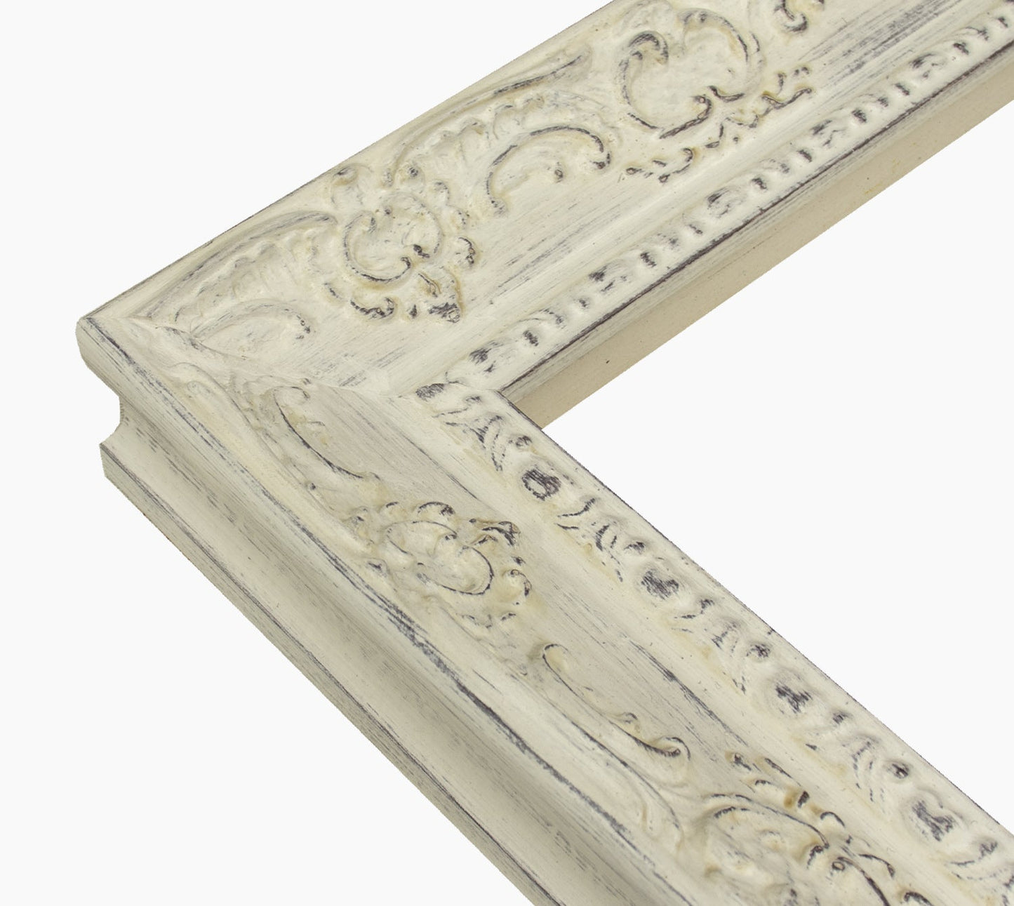 631.920 cadre en bois blanc avec fond marron mesure de profil 65x55 mm Lombarda cornici S.n.c.