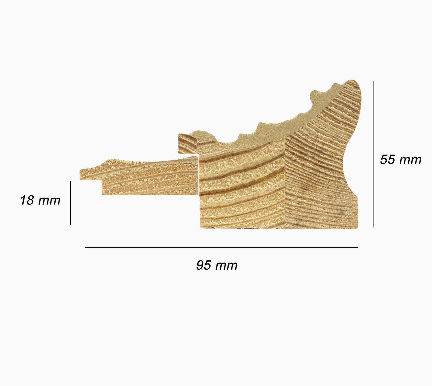 CP3.631.010 cadre en bois avec passe-partout 3,5 fil d'or