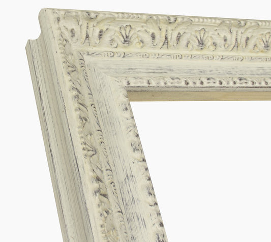 643.920 cadre en bois blanc avec fond marron mesure de profil 65x55 mm Lombarda cornici S.n.c.