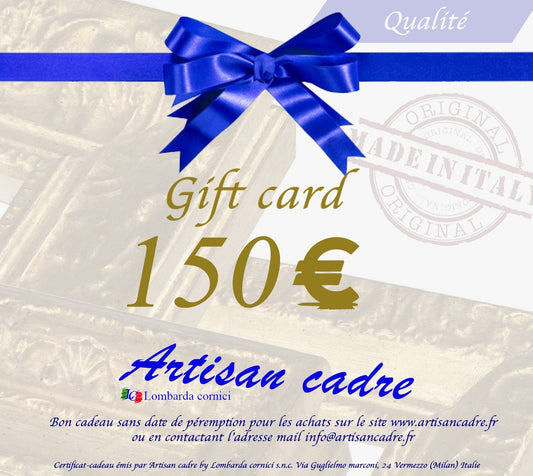 Artisan cadre Bon cadeau 150 euro Lombarda cornici S.n.c.