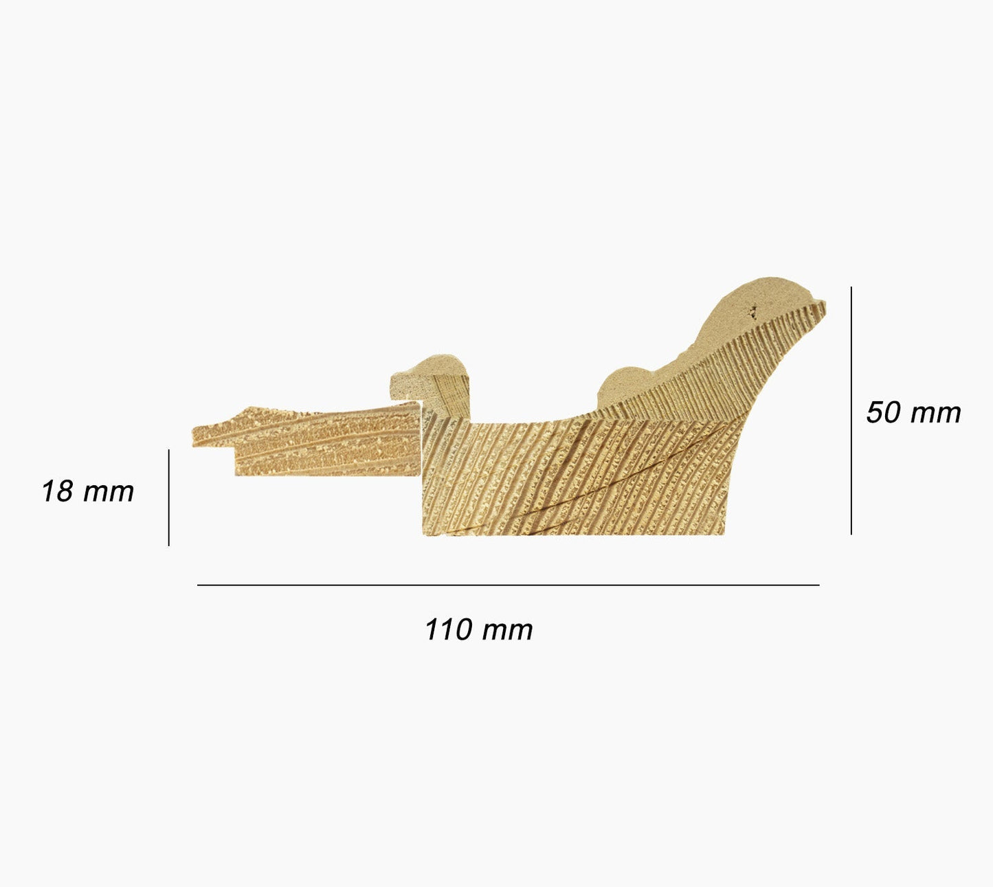 CP3.4480.010 cadre en bois avec passe-partout 3,5 fil d'or Lombarda cornici S.n.c.