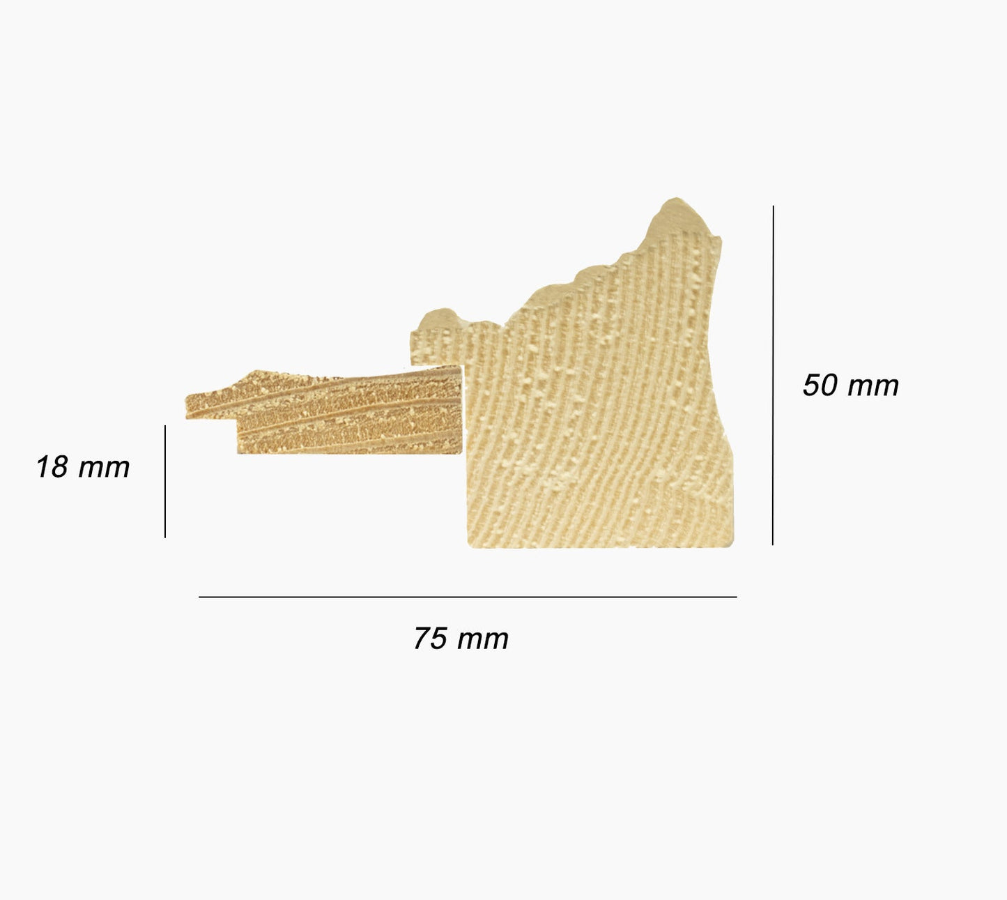 CP3.496.601 cadre en bois noire à cire avec fil d'or avec passe-partout 3,5 fil d'or Lombarda cornici S.n.c.