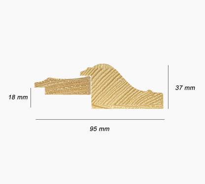 CP3.628.601 cadre en bois noire à cire avec fil d'or avec passe-partout 3,5 fil d'or Lombarda cornici S.n.c.