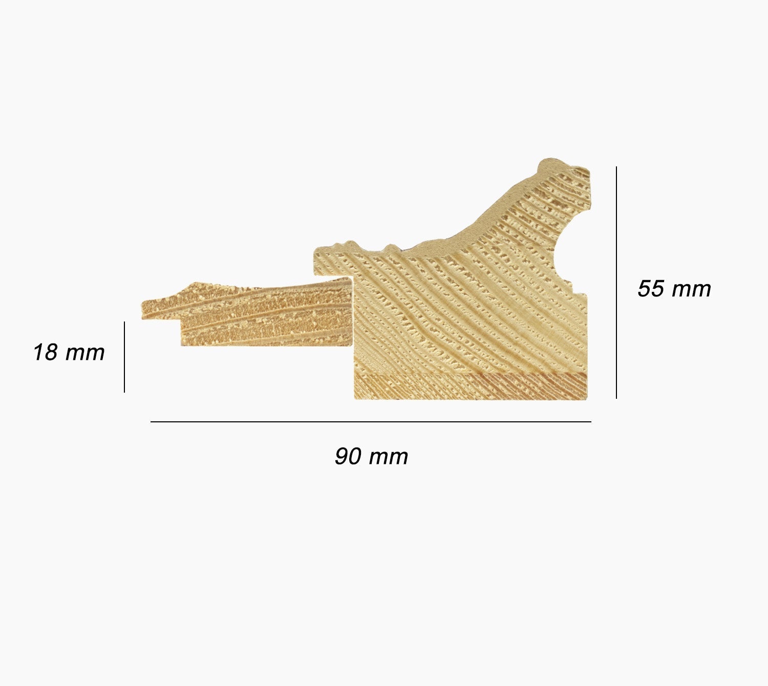 CP3.630.601 cadre en bois noire à cire avec fil d'or avec passe-partout 3,5 fil d'or Lombarda cornici S.n.c.