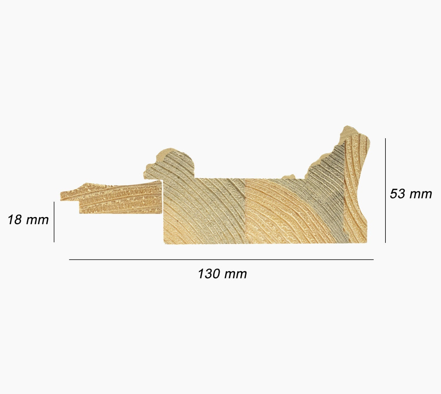 CP3.743.010 cadre en bois avec passe-partout 3,5 fil d'or Lombarda cornici S.n.c.