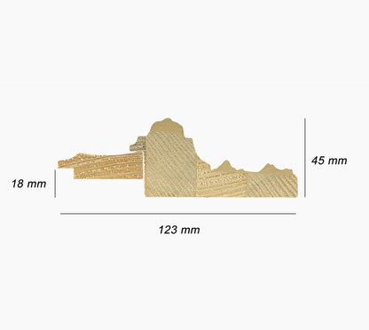 CP3.793.010 cadre en bois avec passe-partout 3,5 fil d'or Lombarda cornici S.n.c.