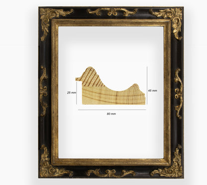 COR.739.601 cadre en bois à la feuille d'or gorge noire